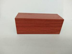 Wholesale Reddish Brown Rectangle Wood Finish Aluminium Profiles , Standard Aluminum Extrusion from china suppliers