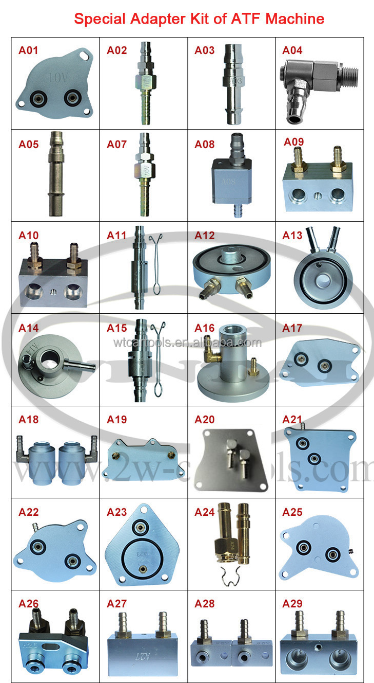 Aluminum ATF Machine Transmission Fluid Adapter Kit Silver No Oil Leakage