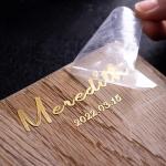 Custom Printed Vinyl Logo Transfer Sticker Clear 3D Metal Sticker Transfer Foil