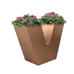 Wholesale V type Large Metal Stainless Steel Flower Planter Pot from china suppliers