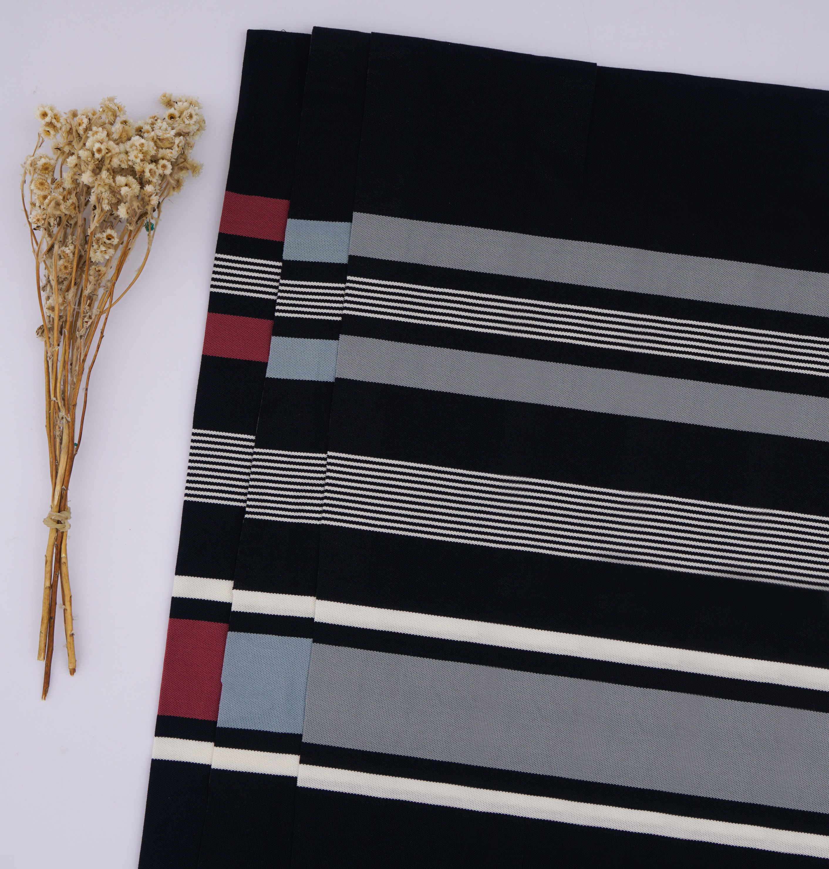 Skin-Friendly And Healthy Comfortable Hygroscopic Striped Knit Fabric For T-Shirt