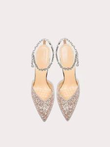Wholesale Women S Dress Shoes In Apricot Color With Chunky Heel And Strap Design For Job Market from china suppliers
