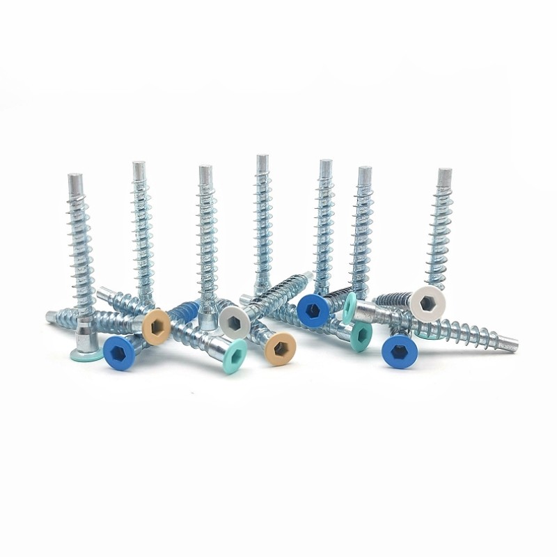Customized Furniture Screws Straight Repair Countersunk Head Hexagonal Socket Self Tapping