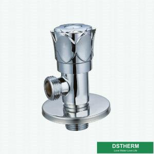 Wholesale Chromed Wall Mounted Toilet Water Stop Flower Handle Quick Open Bathroom Cock Valve Brass Angle Valve from china suppliers