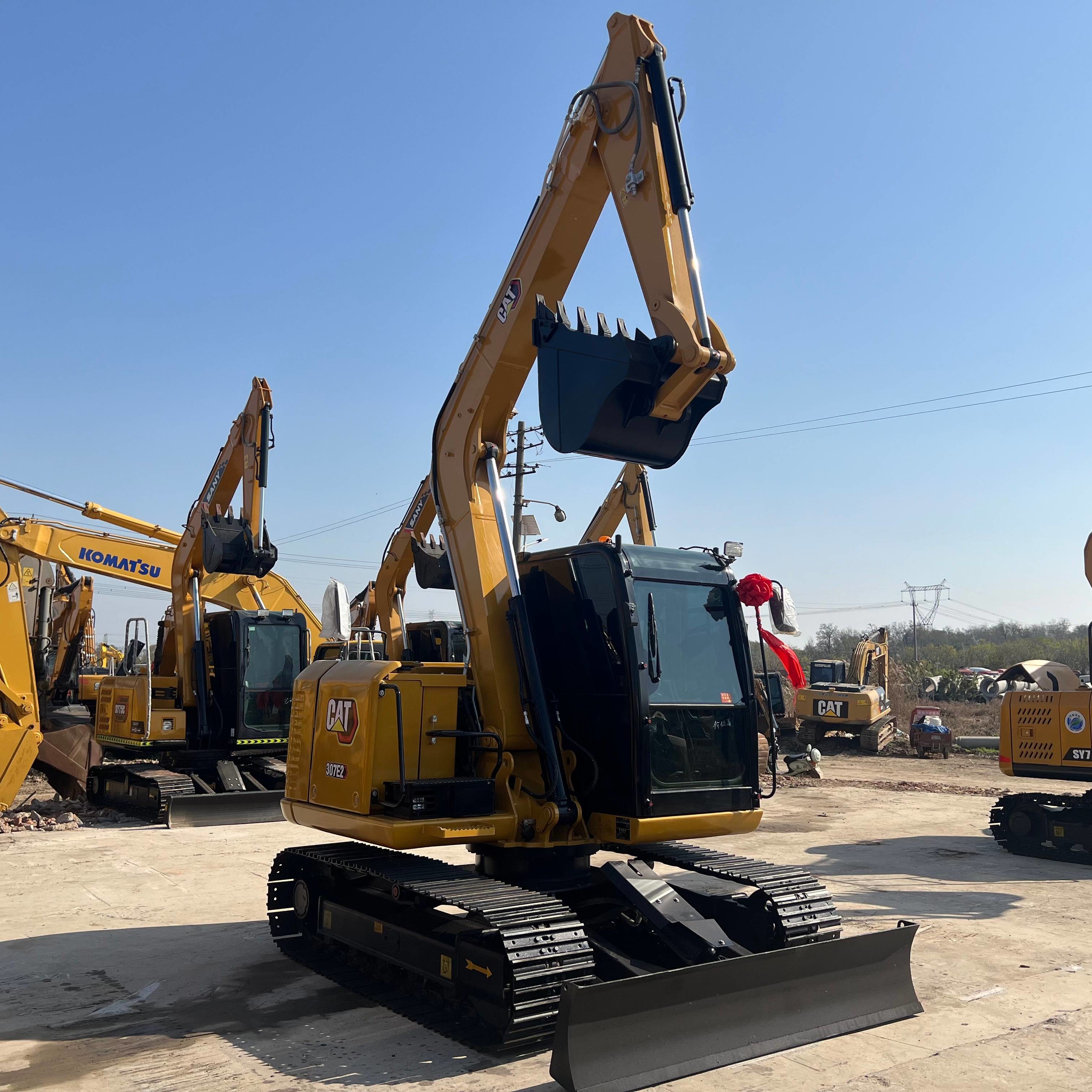 7Ton Mini Used Cat 307E Excavators Equipment Steel tracked Machinery