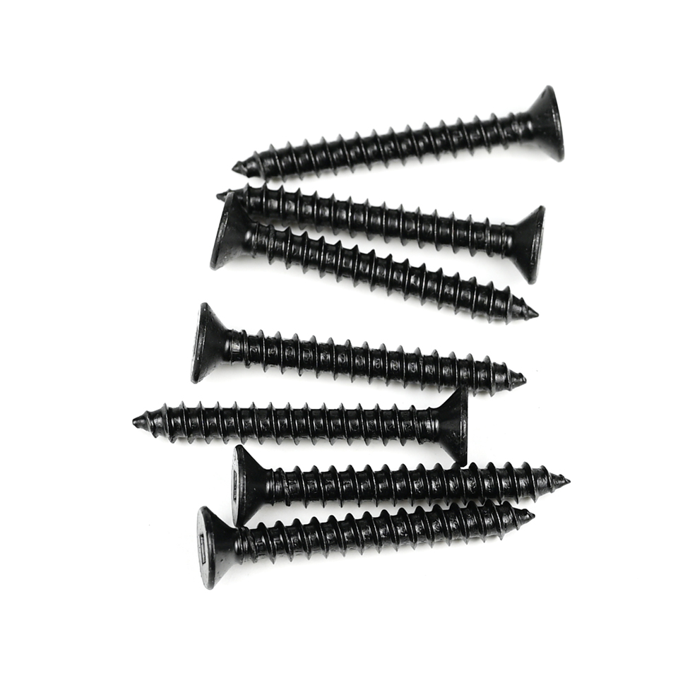Metric Wooden Construction 410 Stainless Steel Flat Head Black Wood Screws for Wood Ceiling Partition