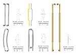 Golden SUS304 stainless steel interior glass door handle direct sell from