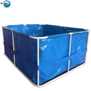 Wholesale Tarpaulin pond foldable plastic round tank tarpoline fish tank tarpaulin pond fish farming tank from china suppliers