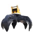 Antiwear Mechanical Orange Peel Grab , Excavator Rock Grab For 20 Ton Excavator