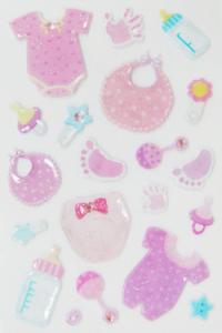 Wholesale Cute Baby Girl Clear Japanese Puffy Stickers Lovely Little 3D Shapes from china suppliers