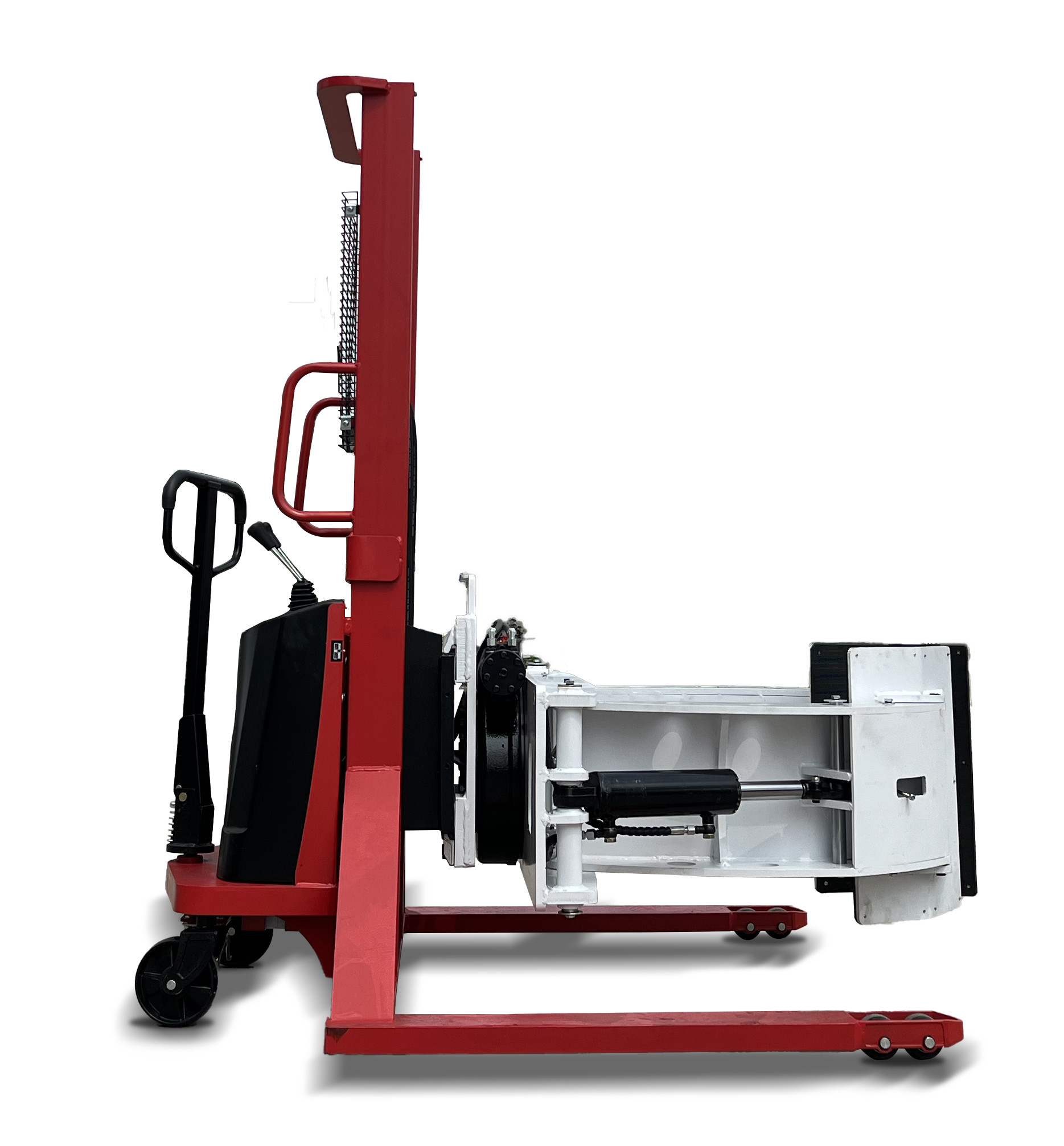 500kg 1.6m Paper Roll Semi Electric Stacker PU Wheel