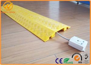 Wholesale Light Duty Indoor Plastic Floor Cable Cover Cord Protector Yellow / Black from china suppliers