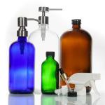 Empty Amber Glass Lotion Pump Bottles Soap Dispensers Bottle Jar Cosmetics