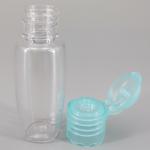 Transparent PET Flip Top Cap 0.68oz 20ml Lotion Cream Bottle