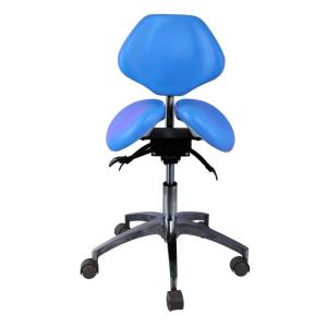 Wholesale Unique Dentist Stool Blue Color Barber Shop Chair Comfortable Dental Twin Saddle Stool from china suppliers