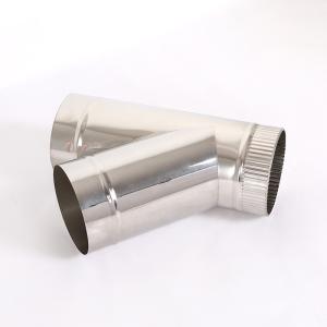 Wholesale Ornamental Angled Flue Pipe , Wood Burning Stove Pipe Elbow Electrostatic Painting from china suppliers