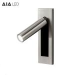 modern Hotel bedside LED reading lamp 3W rotatable recessed reading wall light