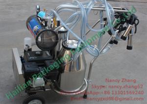Wholesale Dairy Milking Petrol Cow Mobile Milking Machine with Two Milk Buckets from china suppliers