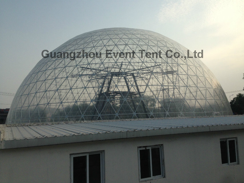 customized 30meter diameter big clear transparent geodesic dome tent