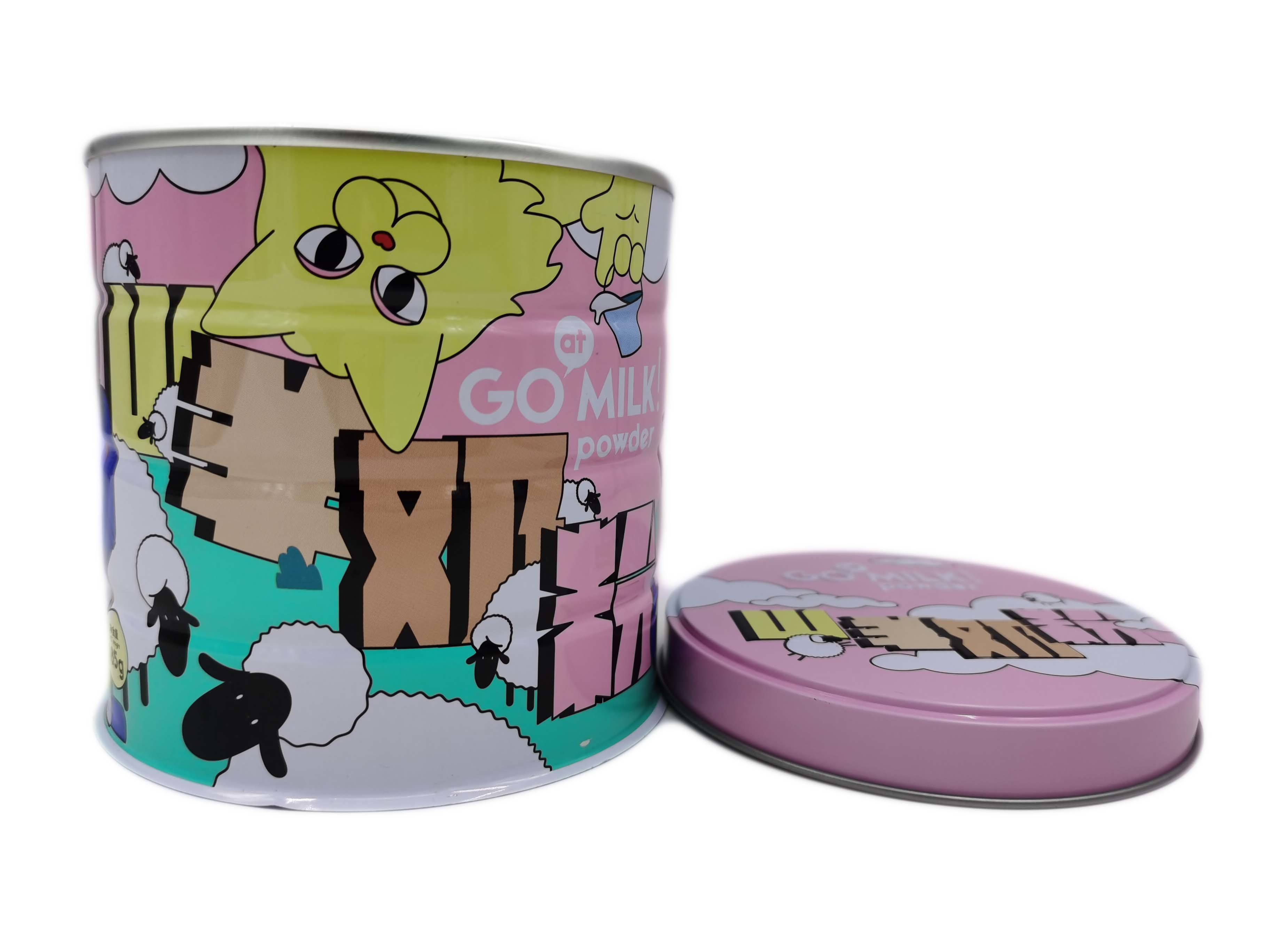 PMS FDA Milk Powder Tin Can CMYK For Dog / Cat Food