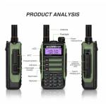 Waterproof High Power Antenna Walkie Talkie , 128 Channels Portable UHF Radio