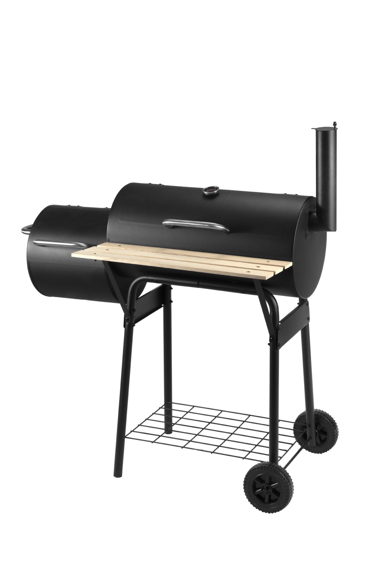 Customized Logo Acceptable Large Pellet Charcoal Oven Grill Machine with Folding Table