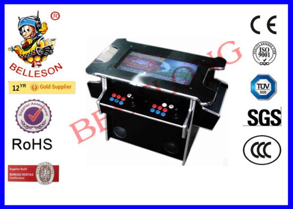 Classic Sticker Cocktail Table Arcade Machine , Black Coin Operated Game