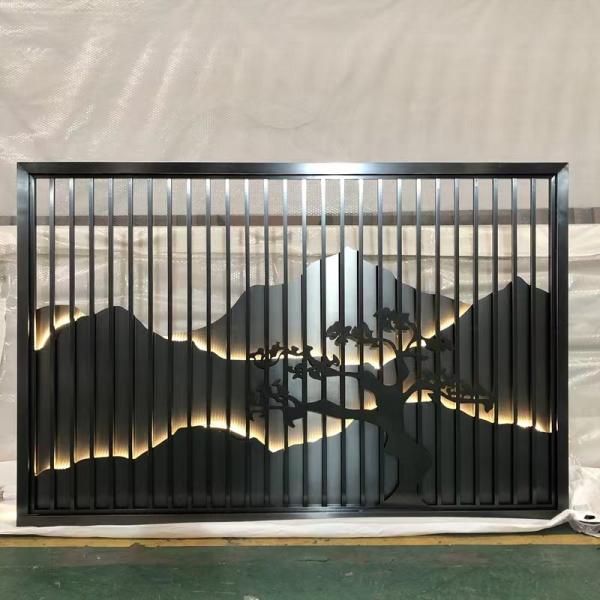 Pop Metal Stainless Steel Hotel Furniture Screen Hotel Decoration Braided