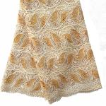 F50279 51"-52" customizable gold african lace fabrics switzerland guipure latest