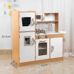 Large 82.5cm Refrigerator Wooden Miniature Kitchen Set Stove White Black