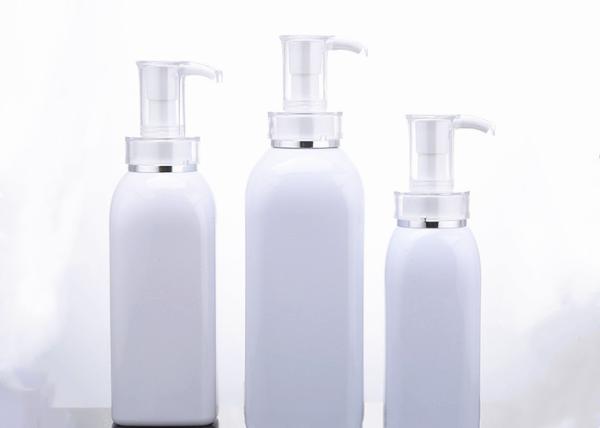 500ml White Pump Bottle with Gold Silver Line Cap Cosmetic Pump Bottle for