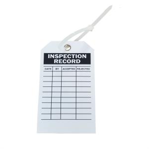 Wholesale OEM Polyester Safety Lockout Inspection Record Tags 0.551in Thickness from china suppliers