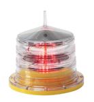 Red Low Intensity Solar Powered Aviation Obstruction Light