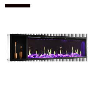 Wholesale 75inch Wood Mantel Fireplace Small Bevel Edge Simulation Charcoal LED Light from china suppliers