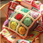 Crochet bed pillow Daisy hand-woven cushion covers Decorative Cushion flower
