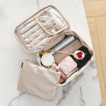 Pure Color Polyester Waterproof Toiletry Bag For Travel