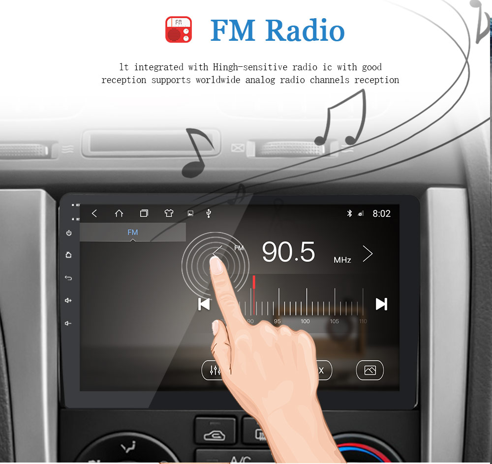 7/9/10 Inch Ts7 Android 13 Universal Touch Screen Car Stereo Auto Radio with Carplay