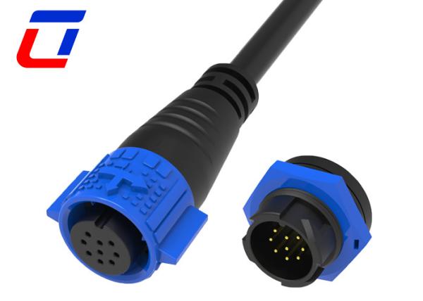 9 Pin Male Female Waterproof Data Connector Push Lock Outdoor Lighting