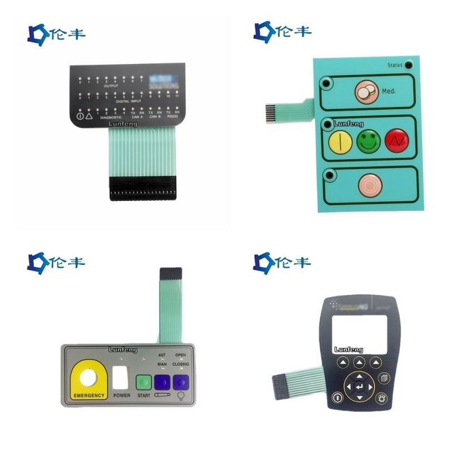 GLOSSY Surface Custom Tactile Membrane Keyboard With LCD Display