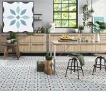 Firebrick Green And Beige 250x250mm Wall Ceramic Rustic Tiles For Living Room