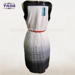 Newest designer embroidery rose half sleeve large size girls one piece dress