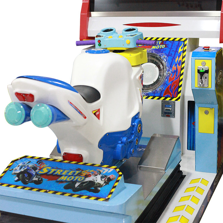50HZ Street Moto Car Racing Arcade Machine Hardware Material For Amusement Park