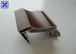 Mahogany Wooden Grain Transfer Aluminum Door Profiles For Door Cover