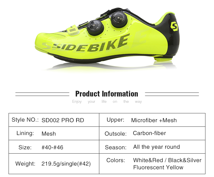 Mens Fluorescent Cycling Shoes , Road Racing Bike Shoes Good Shock Absorption