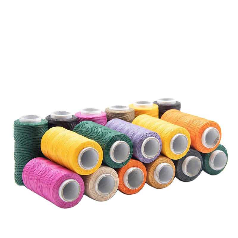 MERCERIZED 100% Polyester Flat Leather Waxed Thread 150d/16 Wax Thread for Sewing Leather