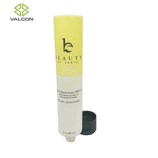 Yellow 2 FL.OZ Empty Lotion Tubes Flip Cap For Facial Sunscreen Packaging