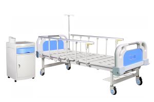 Wholesale Two Crank ABS Headboard 830MM Manual Medical Bed Hospital Manual Bed Patient Bed from china suppliers