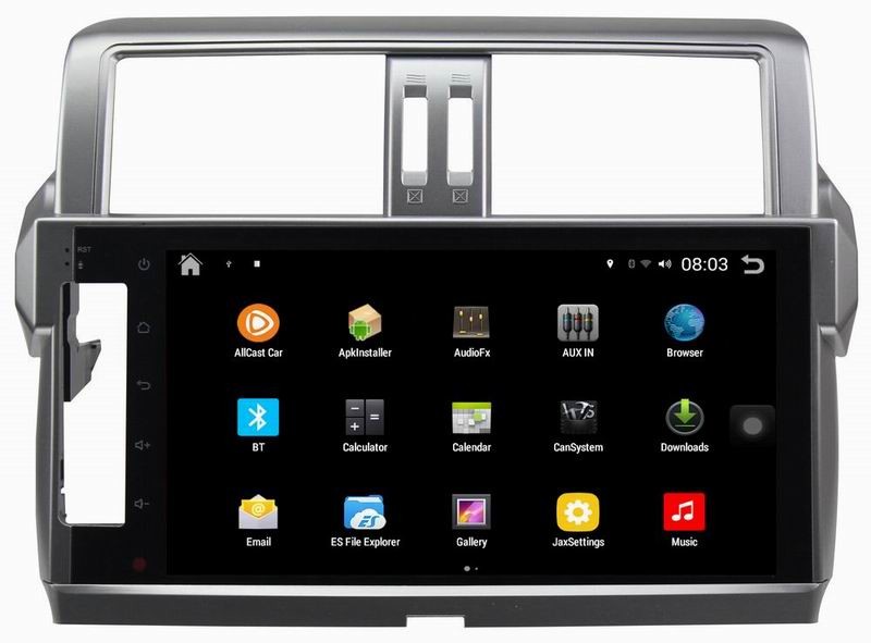 Ouchuangbo in dash dvd multimedia pure android 4.4 for Toyota Prado 2014 with gps AUX 3g wifi BT