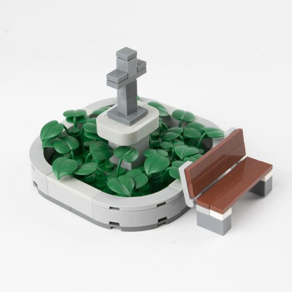 MOC bricks flower bed for city construction decoration public park building