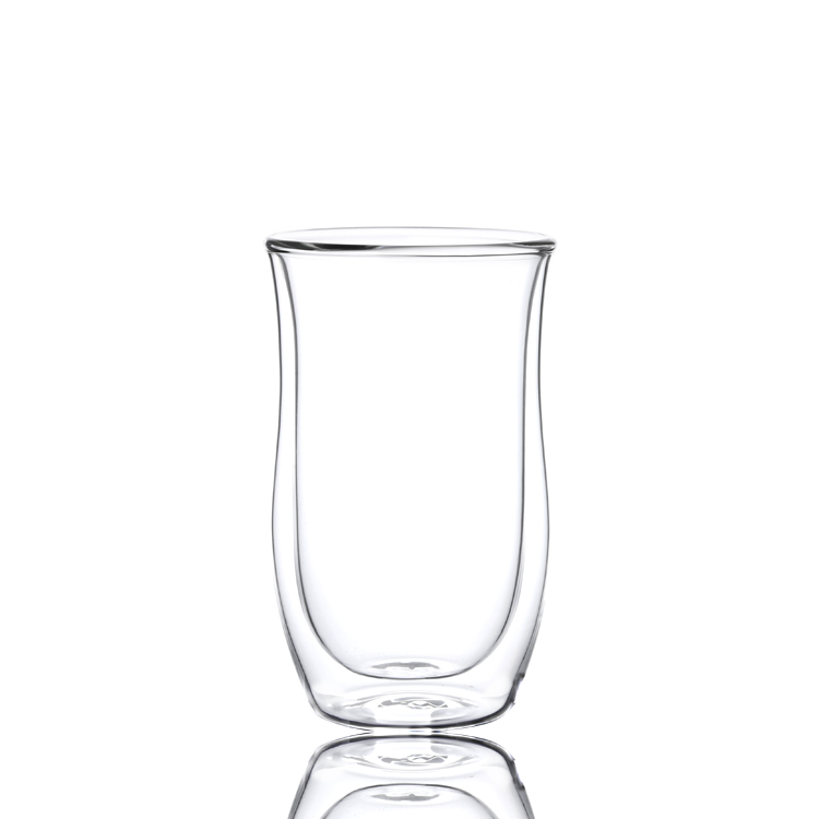 Manufacture Custom Coffee Tea With High Borosilicate Handle Heat Resistant Double Wall Glass Cup